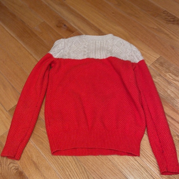 Madewell red and beige wool sweater size XS - Picture 4 of 5